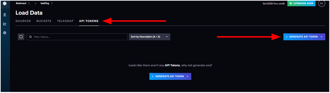 "Screenshot showing the 'Genrate token' button"